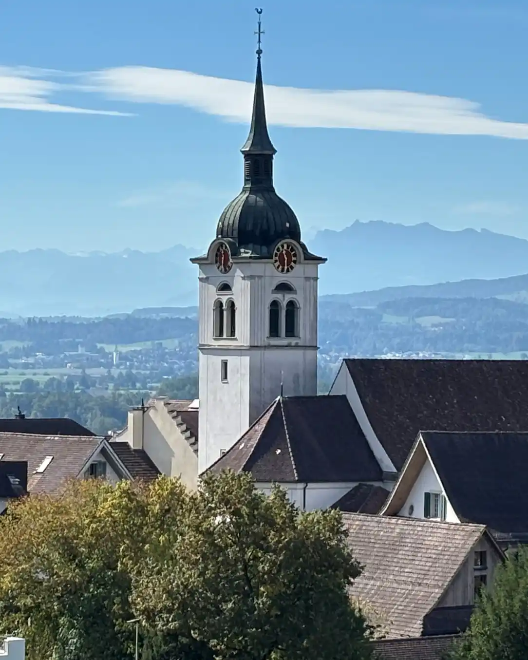 Blick auf Oberlunkhofen im Freiamt, Kanton Aargau – Sitz von Räss Treuhand